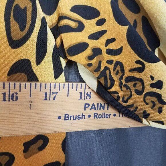 American Twist Medium Cheeta Animal Print Pull On Knee Length Dress Stretch M - Picture 5 of 10